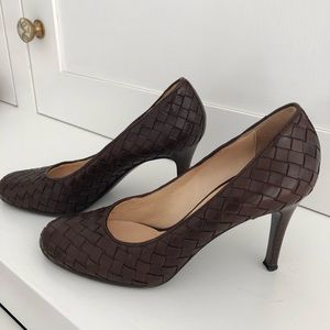 Authentic Cole Haan woven leather heels